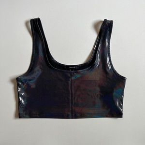 Forever 21 metallic crop top